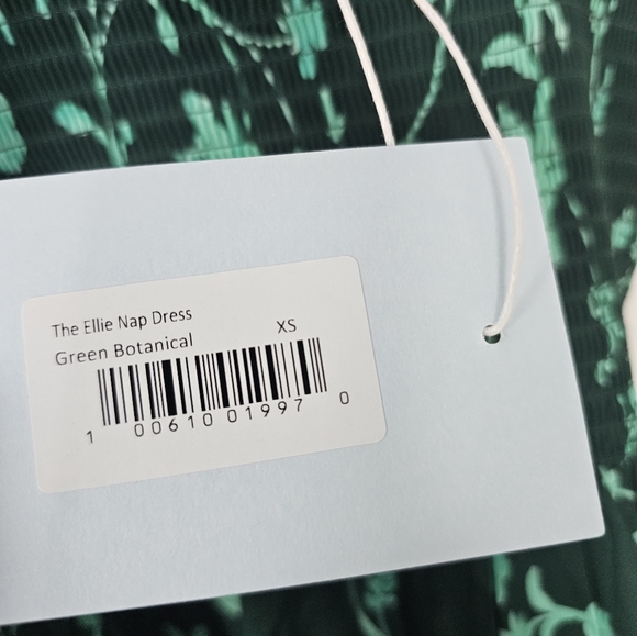 The Ellie Nap Dress Green Botanical Midi Floral New With Tags Size XS - Picture 3 of 5